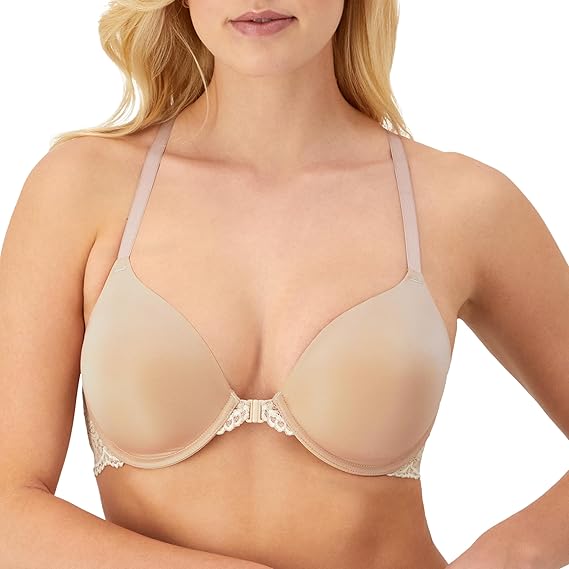Maidenform Women's Racerback Bra with Shaping & Support, One Fab Fit Underwire Bras for Women, Lightly Lined, Front Close