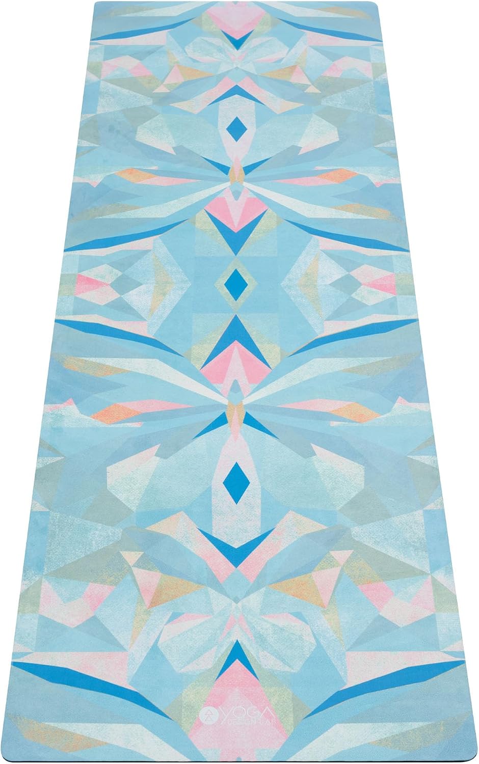 YOGA DESIGN LAB | Travel Yoga Mat | 2-in-1 MatTowel | Lightweight, Foldable, Eco Luxury | Ideal for Hot Yoga, Bikram, Pilates, Barre, Sweat | 1.5mm Thick | Includes Carrying Strap!