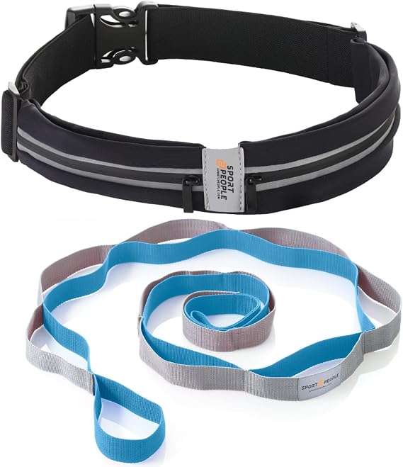 Phone Holder for Running Fits Most Cell Phone, Running Waist Belt, Reflective Workout Phone Holder for Running, Running bag, Running Fanny Pack, Stretching Strap for Yoga, Flexibility, Rehabilitation