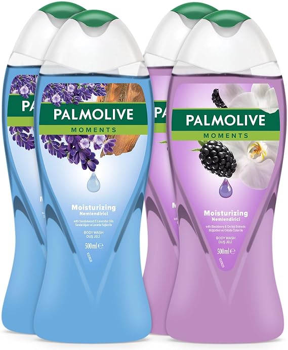 Palmolive Moments Lavanta Yağları ve Böğürtlen ile Nemlendirici Banyo ve Duş Jeli 500ml x 4 Adet