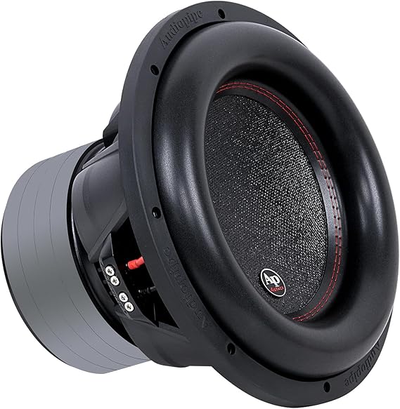 Audiopipe 12 Quad Stack Composite Cone Subwoofer TXX-BDC4-12D2, Superior Performance, 2200W Max Power, 3 BASV Dual Voice Coil, Aluminum Basket, Multi-Connect Terminals, Dual 2 Ohms