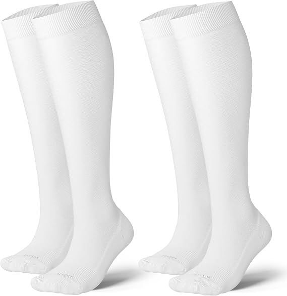 LEVSOX Cotton Compression Socks for Women&Men 20-30mmHg Knee High Cute Support Sock for Nurses Pregnancy Travel
