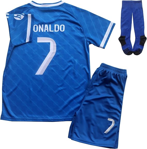 #7 Third 25/26 Kids Soccer Jersey Shirts Football Futbol Socks Gift Set Youth Sizes,