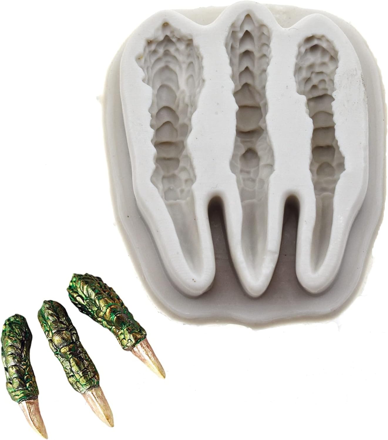 Silicone Dragon Eyes Dinosaur Claws Mold for Baking Dragon Christmas Cake Chocolate Cupcake Decoration Polymer Clay (B)