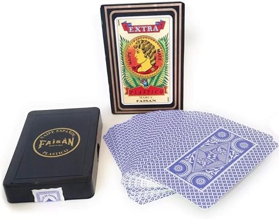 Faisan Baraja Naipe Espanola 100% Plastico Spanish Playing Cards 1 Deck 40 Cards