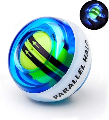 Power Wrist Ball AUTO Start Gyro Ball with LED Lights Forearm Exerciser Wrist Strengthener for Strengthening Muscle and Bones