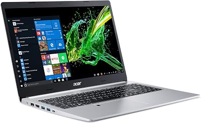 Acer Aspire 5 Slim Laptop, 15.6 Full HD IPS Display, 10th Gen Intel Core i5-10210U, 8GB DDR4, 256GB PCIe NVMe SSD, Intel Wi-Fi 6 AX201 802.11ax, Fingerprint Reader, Backlit KB, A515-54-59W2, Silver