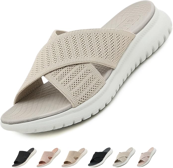 Women's Summer Sandals Lightweight Comfortable Mules with Soft Footbed Size 35-42