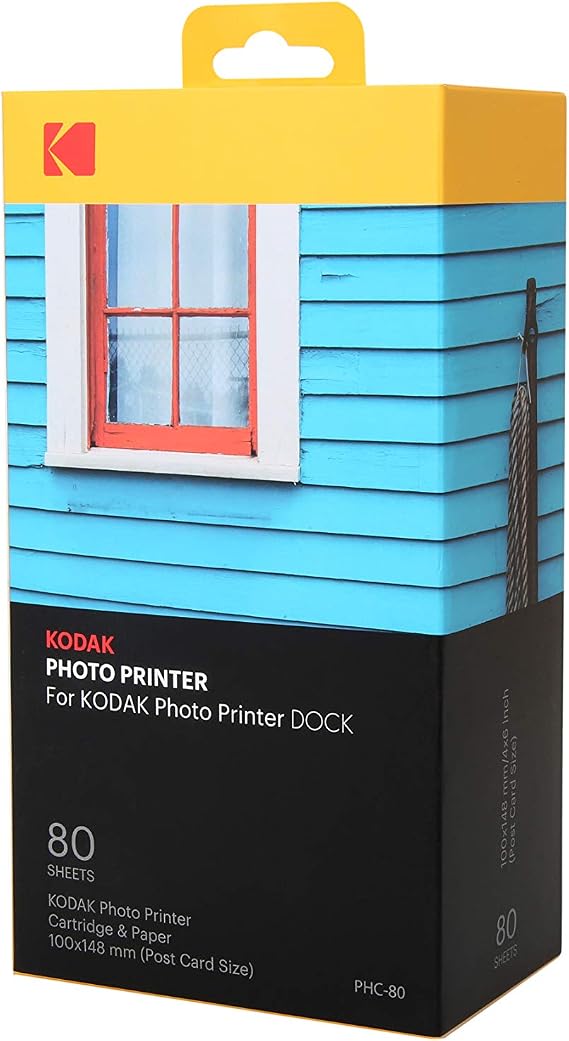 KODAK 4PASS Film Cartridge (4x6") for KODAK Dock and Dock Plus, 80 Sheets