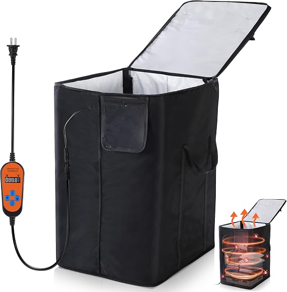 Bed Bug Heater, 360 High Temperature Portable Bed Bug Treatment Equipment with Digital Timer & Temperature Control, Fast Heating to 155F for Moths, Carpet Beetles and Lice(Black)