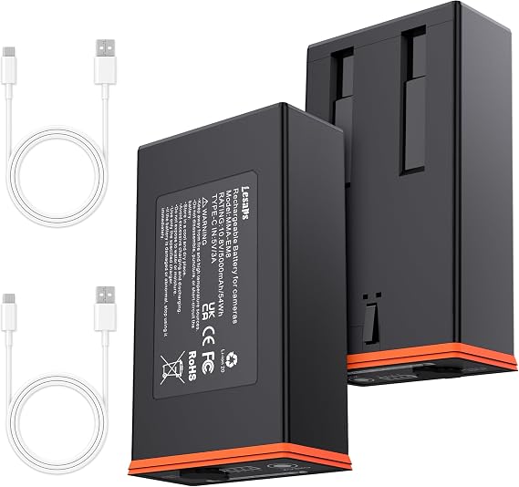 Lesaps 2-Pack 5000mAh Replacement Battery Pack for Moultrie Edge