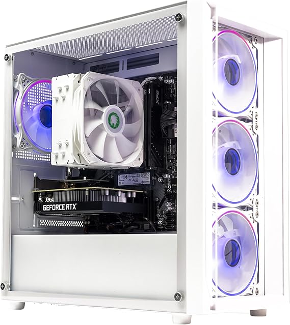 GTR Gaming PC | Intel i5-12400F | RTX 3050 6GB | 16GB DDR4 RAM | 1TB NVMe SSD | 500W 80+ Bronze PSU | Windows 11 | ARGB White Case | WiFi & Bluetooth