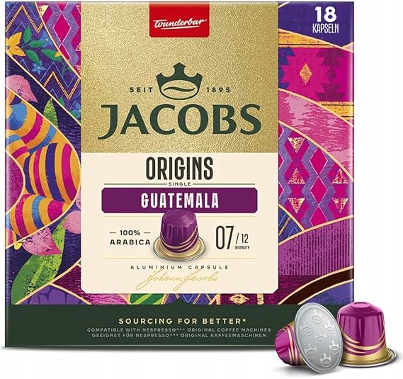 JACOBS Origins Guatemala Capsule Coffee, 18 Pieces