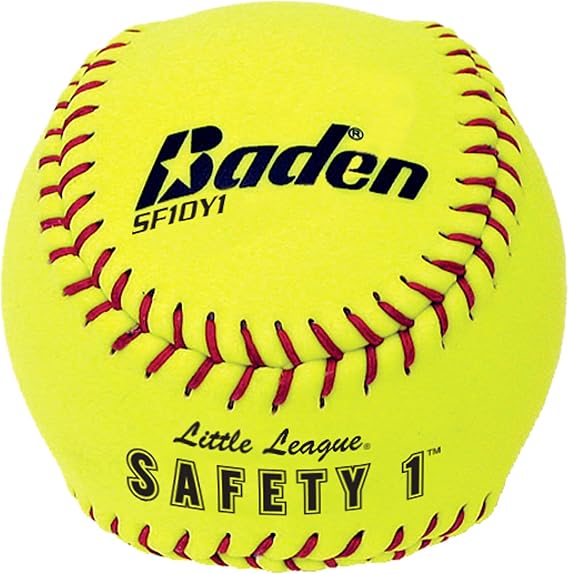 Baden Official Safety Softballs - High-Visibility, Impact-Reduced Design for Safe Practice | Durable Construction | 12-Pack (10")
