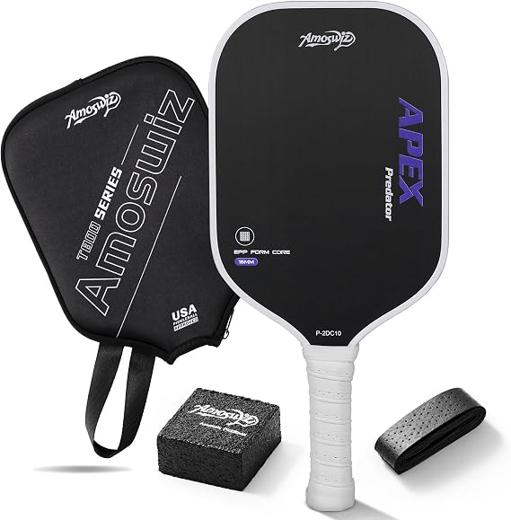 Pickleball Paddles, T800 Carbon Fiber Pickleball Paddle with 16MM EPP Foam Core, Ultimate Spin & Consistency Pickleball Racket for Professional & Intermediate Players