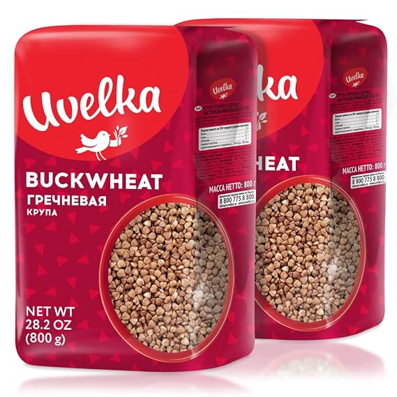 Uvelka Buckwheat Groats 800 Gram, Pack of 2