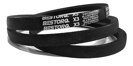 BESTORQ 5V850 Rubber V-Belt, Wrapped, Black, 85" Length x 0.62" Width x 0.53" Height