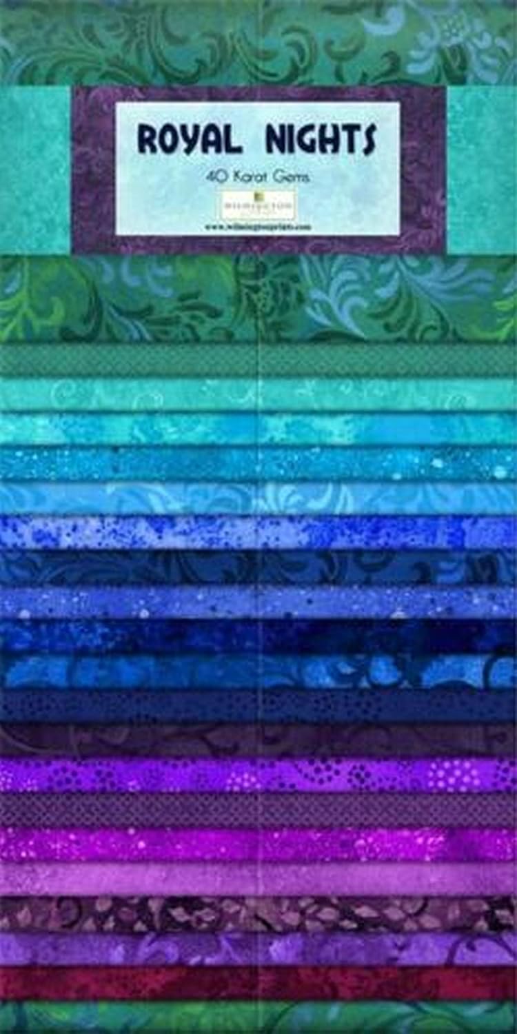 Wilmington PrintsPre-Cuts, Royal Nights, 2 ½” Strip Set Packs, 842-28-842