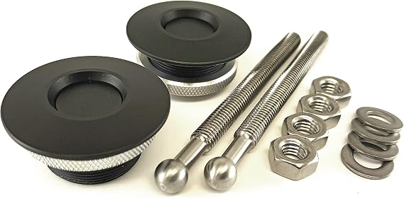 QL-38-LP/BP Quik-Latch Hood Pin Kit (Black Cerakote)