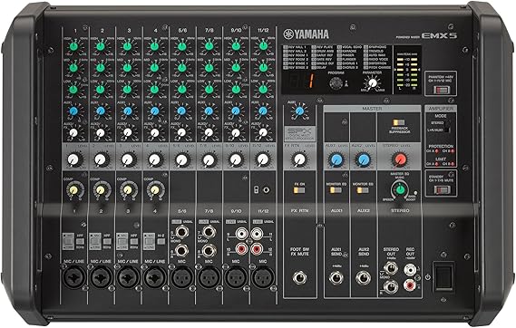 Yamaha EMX5 12-input Stereo Powered Mixer w DSP Effects , Black