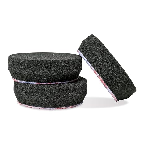 Griot's Garage 3" Black Foam Finishing Pads for Car Polishing and Detailing, Buffing Pads for Paint Correction and Sealant Application, 11274, Set of 3