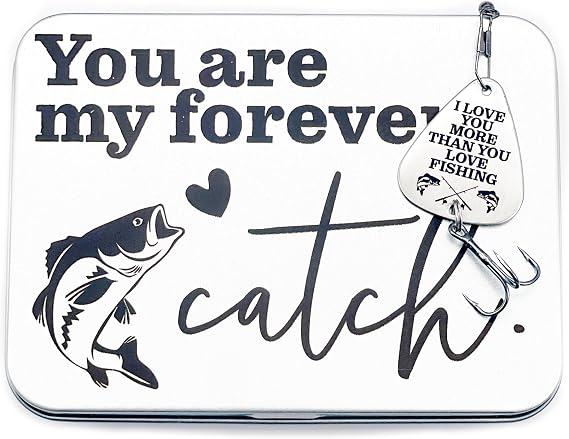 Romantic Fishing Lure for Husband, Spouse, Boyfriend, Lover - Wedding, Anniversary, Bday, Valentine's Day, Christmas