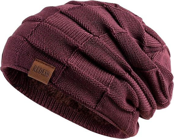 REDESS Beanie Hat for Men and Women Winter Warm Hats Knit Slouchy Thick Skull Cap
