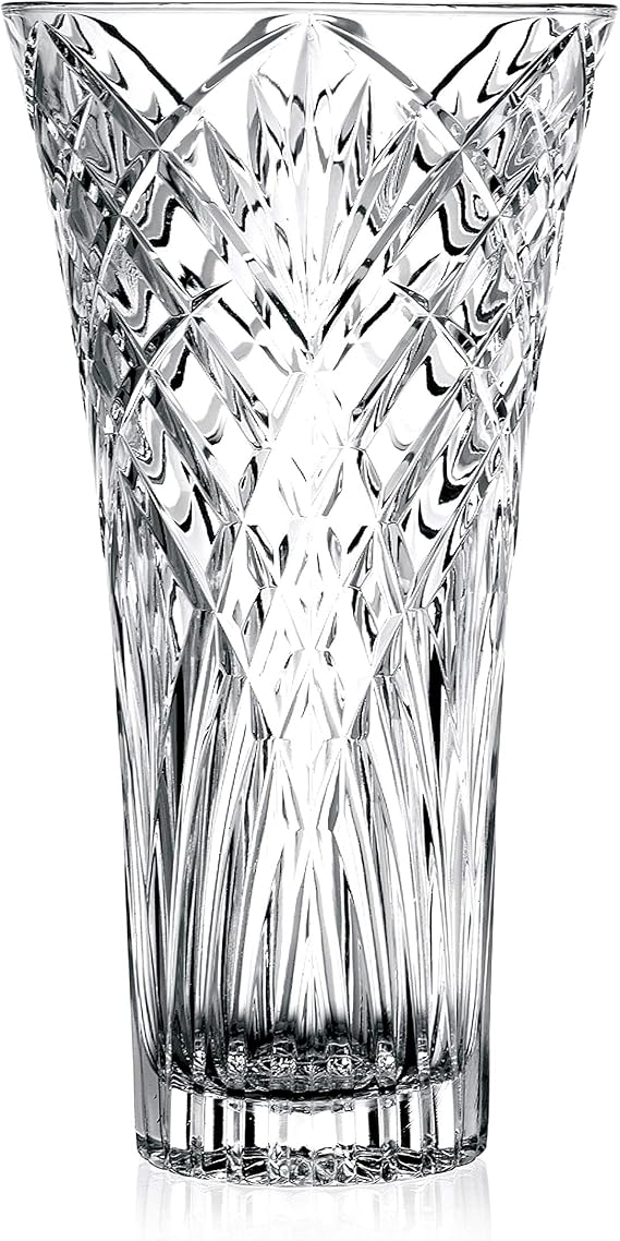 Lorren Home Trends Flower Vase Melodia, Made In Italy. 12" Tall, 6" Opening