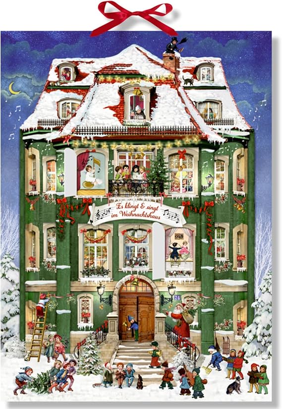 Alison Gardiner Designs Hanging Musical Advent Calendar - Features 24 Christmas Carols