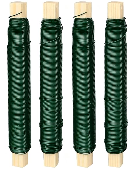 Flower Wire Galvanised Green 4pcs Craft Wire 0.65 mm 35 m Binding