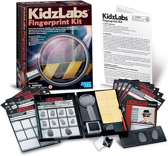 4M Toysmith, Kidzlabs Finger Print Kit, Dectective Science Kit , For Boys & Girls Ages 8+