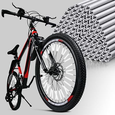 flintronic Bicycle Spoke Reflectors, 48Pcs72Pcs96Pcs Bike Spoke Reflectors for Night Riding 360Visibility - Fit for All Standard Bike - Easy Mount