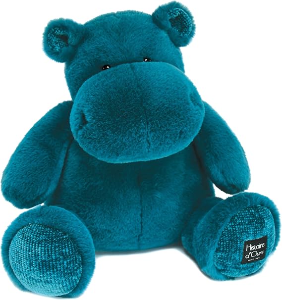 Hippo, turquoise, 40 cm