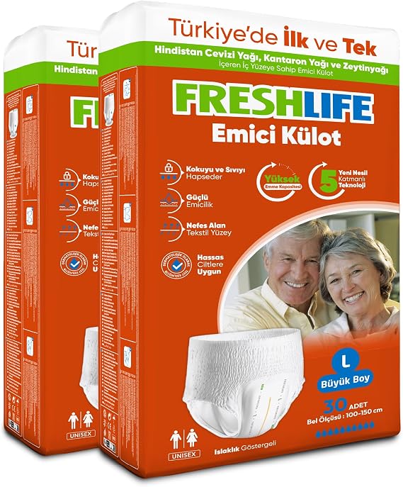 Freshlife Large Emici Külot 30’lu 2 Paket (60 Adet)