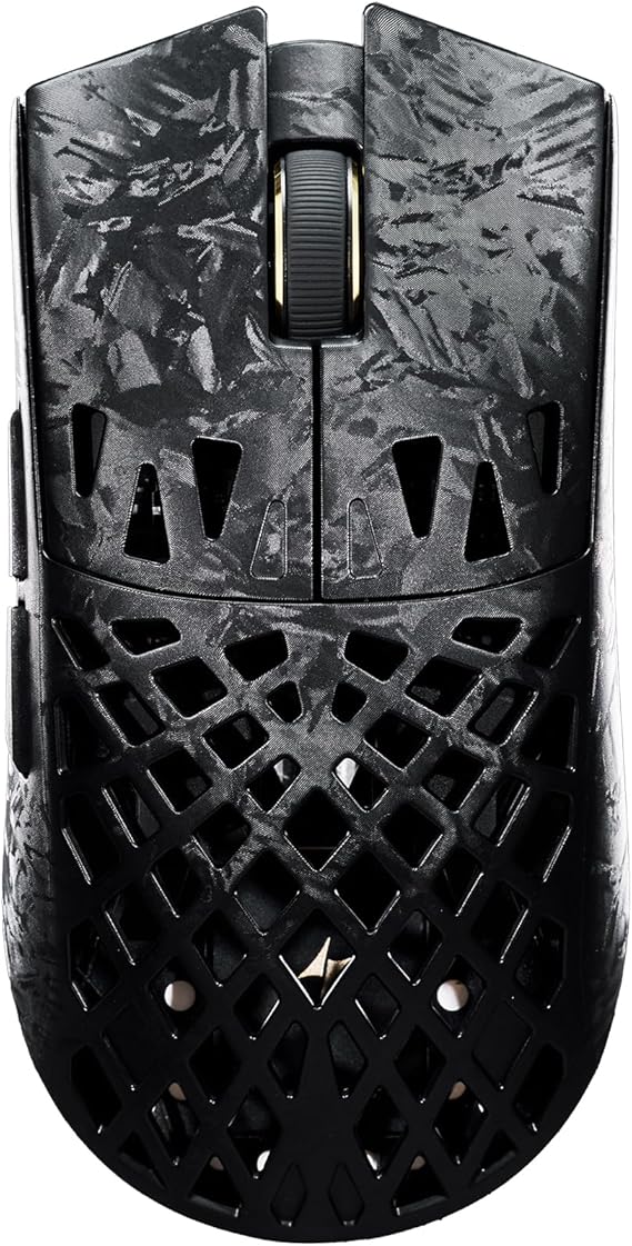 ATK Blazing Sky Ghost Hollow Carbon Fiber Wireless Gaming Mouse,PAW3950 Ultra Sensor, Nordic 54H20, 8k Poling, 48g, Dual-Mode 2.4G/Wired