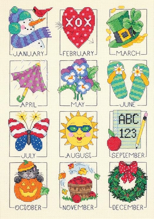 Dimensions Needlecrafts Counted Cross Stitch, A Year of Events