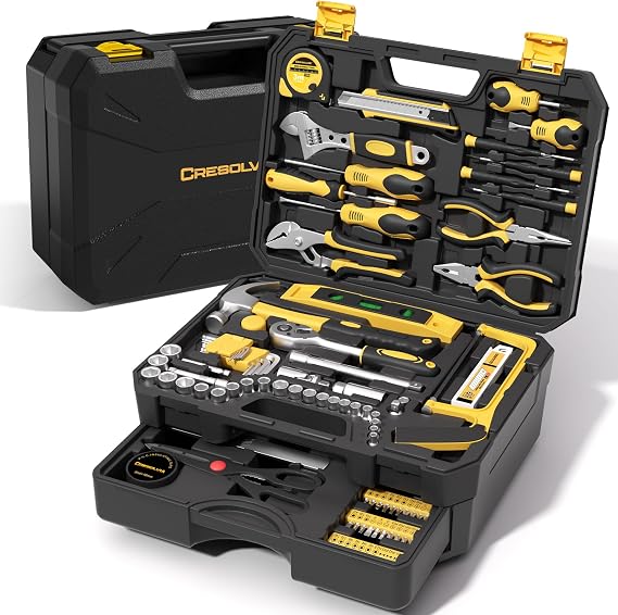 328 Piece Tool Kit For Home,Hand Repair Tool Set,Toolbox Storage Case with Drawer,General Household/Auto Tool Set,Perfect for Homeowner, DIY, Handyman