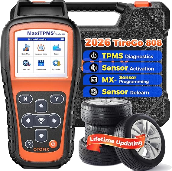 OTOFIX TireGO 808 TPMS Programming Tool, 2026 Upgrade Wi*Fi TPMS Scan Tool Relearn Activate All TPMS Sensors, TPMS Diagnostics&Reset, One Click Free Updating, Lifetime Update