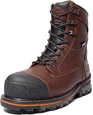 Timberland PRO Mens Boondock 8 Inch Composite Safety Toe Insulated Waterproof Industrial Work Boot, Brown-2024 NEW, 11.5W