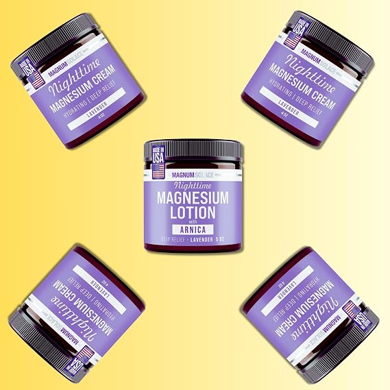 4 x Nighttime Magnesium Cream plus Arnica Magnesium Lotion