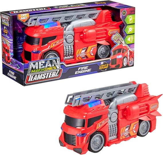 Teamsterz Mean Machines Fire Truck | Fire Truck Toy with Realistic Lights and Sounds | Fire Truck Toys for Fire Rescue Emergency
