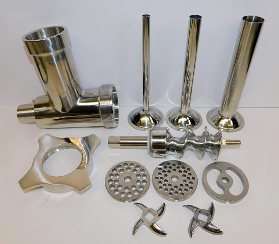 Stainless Steel Meat Grinder Attachment for mixer Sausage Stuffing Kit L8