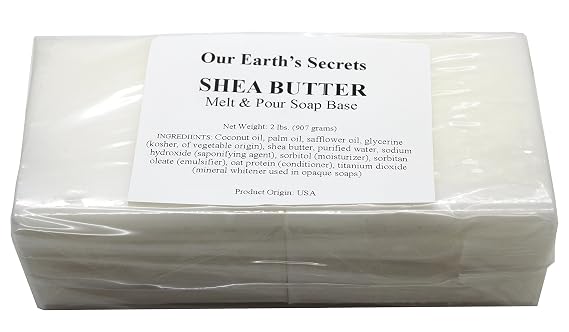 Our Earth's Secrets Shea Butter - 2 Pound Melt and Pour Soap Base