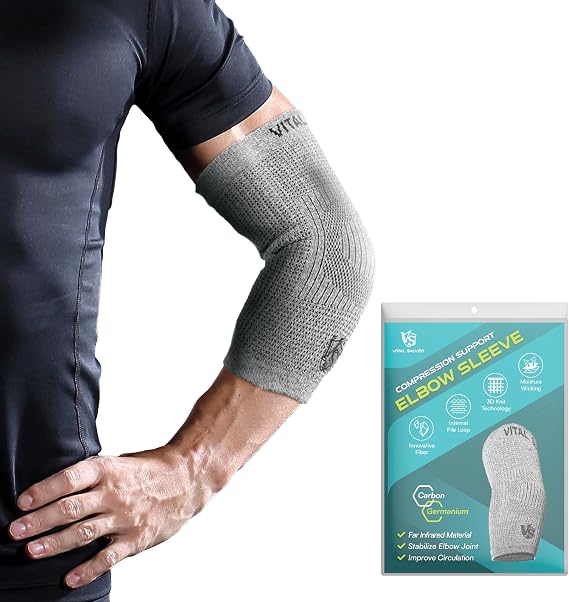 Vital Salveo- Germanium Elbow Compression Sleeve (1PC) - S
