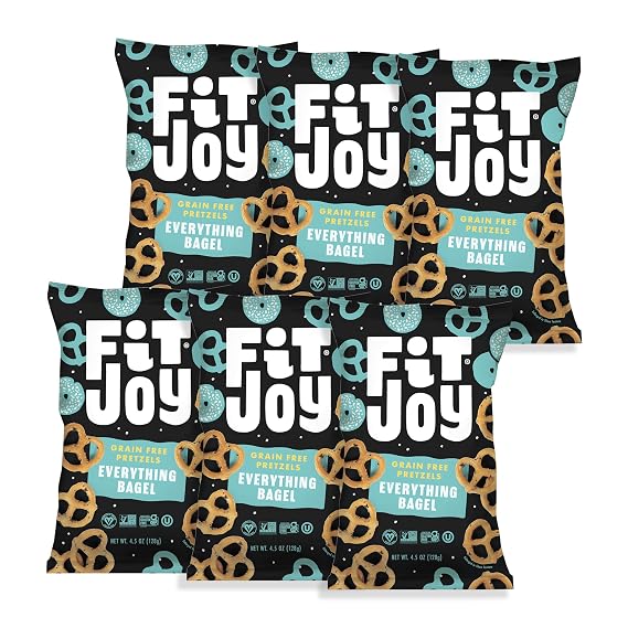 FitJoy Everything Bagel Pretzel Twists, Gluten Free, 4.5 oz, Pack of 6