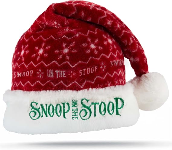 Snoop Dogg Funny Santa Hat Adult Christmas Costume Hat for Men & Women