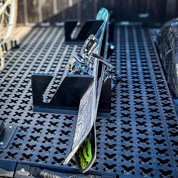 Tmat Snow Ski Holder Compatible with Tmat Cargo System, Floor-Mounted Transport Solution, Made in USA