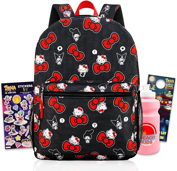 My Melody Kuromi Hello Kitty Backpack Bundle w/ 16in Bookbag + More