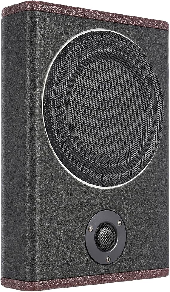 8 Inch 600 W Active Subwoofer, Audio Bass Box Speaker, Car Under Seat Slim Amplifier Bass High Power Speaker for Cars Trucks Jeeps