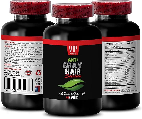 Best Naturals Anti Gray Hair - Anti Gray Hair for Men and Women - GET Your Style Back - Stops Grey Hair Change - catalase for Gray Hair - Anti Gray Hair Supplement - Hair Support Vitamins 1Bot 60Caps